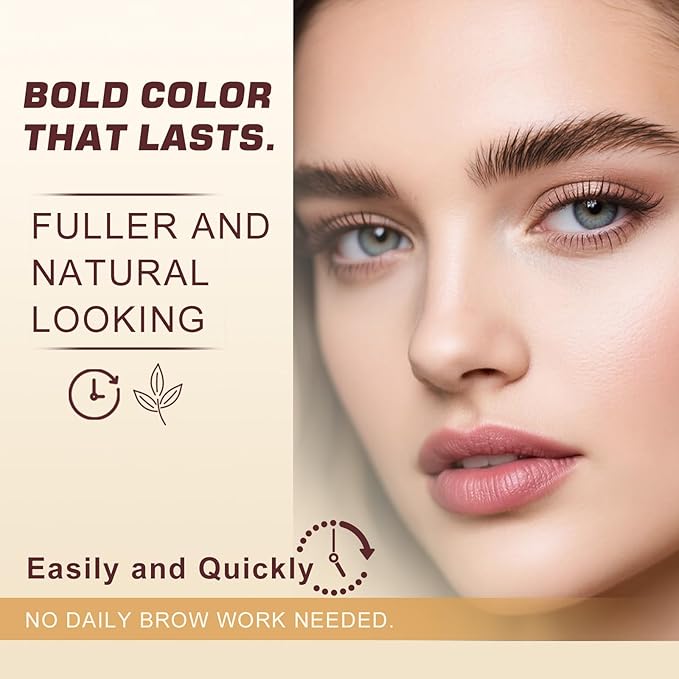 Eyelash & Eyebrow Color Kit, 2 in 1 Professional Lash & Brow Color Kit, Easy to Use with Natural Results, DIY Hair Coloring Eye Lash & Eye Brow Set for Beginner Salon Beauty 7ml (Coffee/Dark Brown)
