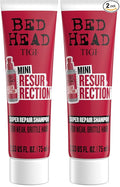 Bed Head by TIGI Resurrection Super Repair Shampoo Travel Mini – Repairing shampoo for dry, brittle and damaged hair with added moisture and nourishment, 2.53 fl oz (Pack of 2)