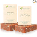 Aspen Kay Naturals Goats Milk, Honey & Oatmeal Soap Bar – with Organic Raw Honey, Goats Milk, Rolled Oats & Shea Butter - Exfoliating Soap – For All Skin Types - Handmade in Florida. (2 pack)