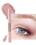 Pink Cream Eyeshadow Stick,Pink Eyeshadow with Sharpener & Blending Blush,High Pigment Neutral Eye Shadow Stick,Waterproof Smooth Matte Eyeliner Buildable Eye Makeup for Women-06