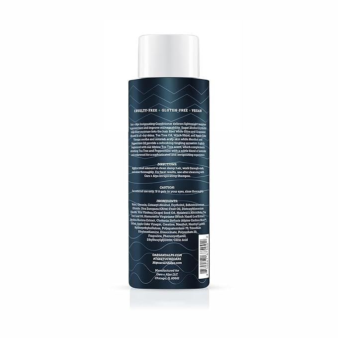 Oars + Alps Men's Sulfate Free Conditioner, Infused with Witch Hazel and Tea Tree Oil, Alpine Tea Tree, 13.5 Fl Oz