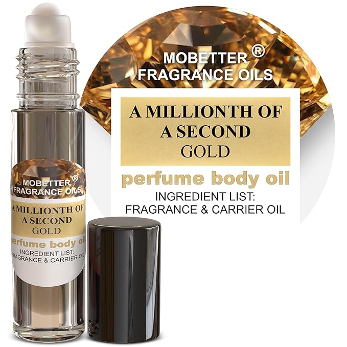 MOBETTER FRAGRANCE OILS A Millionth Of A Second Gold Perfume Women Body Oil 10ml Roll On