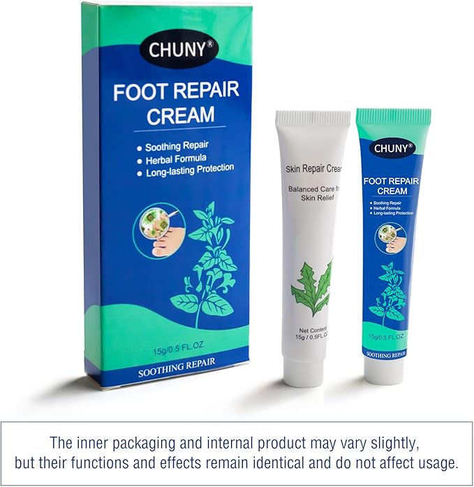 CHUNY Foot Cream for Cracked Heels Cream - Extra Strength for Cracked Heels, Dry Skin & Itchy Feet – Soothes Burning, Scaling & Irritation for Men and Women