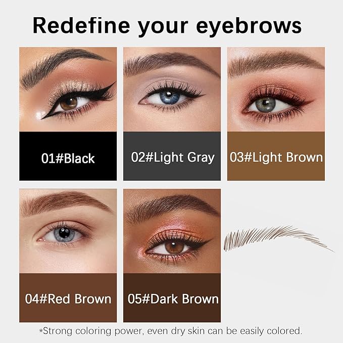 MAVENI Browcharm Microblading Eyebrow Pencil for Women,0.1mm Ultra-Fine Mechanical Pencil,Makeup Brow Definer Waterproof,Draws Tiny Brow Hairs and Fills in Sparse Areas and Gaps (02 Light Grey)