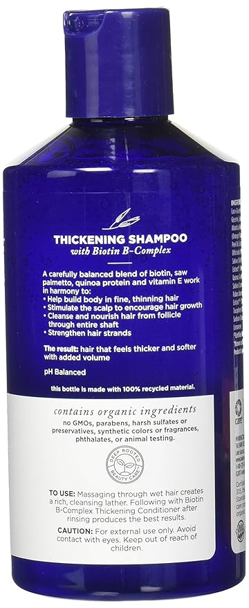 Avalon Organics Thickening Shampoo Complex (Packaging may vary), Biotin B, 14 Fl Oz