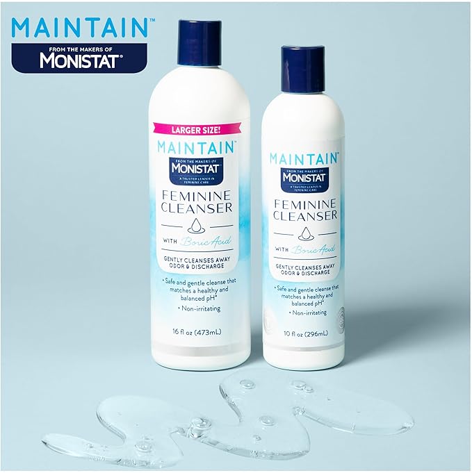 Monistat Boric Acid Feminine Wash, Fragrance-Free Intimate Wash for Women with Gentle pH-Balanced Formula, 10 Fl Oz, Pack of 3