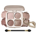 Erinde Cool Taupe Nude Neutral Eyeshadow Palette with Mirror, Matte & Shimmer High Pigment Eye Shadow, Blendable Long-Lasting Everyday Eye & Contour Makeup Palette, Perfect for Blue, Green Brown Eyes