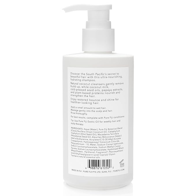 PURE FIJI Coconut Milk Shampoo, Coconut (9.47 Fl. Oz /280ml)