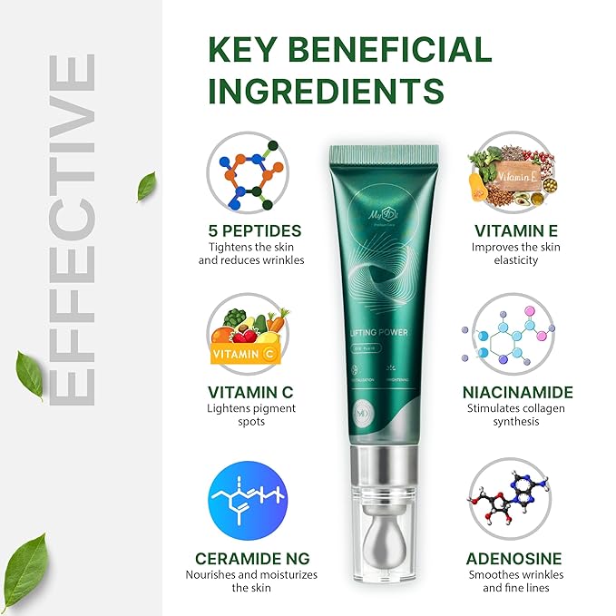 Lifting Power Eye Fluid – Eyelid Lifting Treatment for Hooded Eyes & Fine Lines – Multi-Peptide Eye Serum with Ceramide NG, Hyaluronic Acid & Palmitoyl Tripeptide-1 – 0.5 fl oz / 15 ml