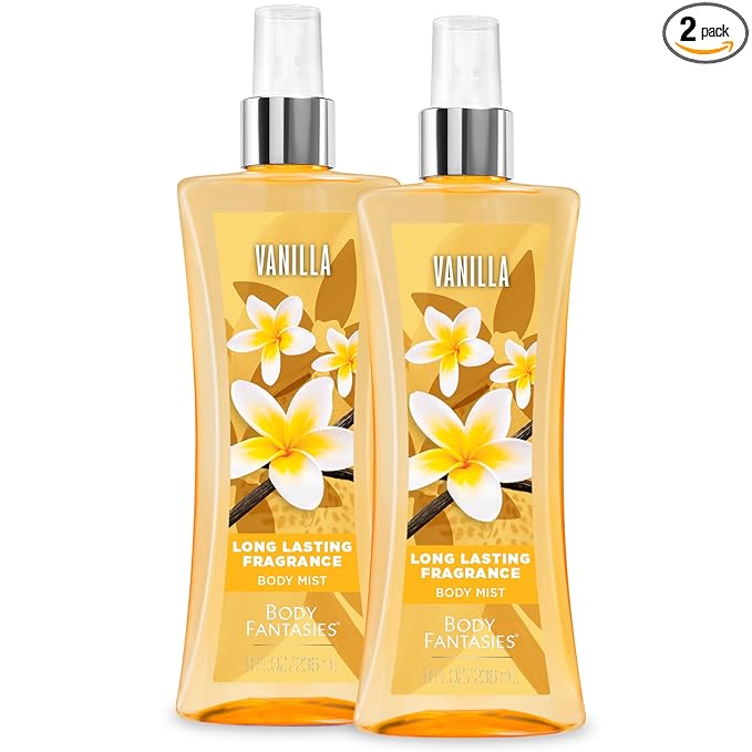 Body Fantasies Signature Fragrance Body Spray, Vanilla, 8 fl oz (Pack of 2)