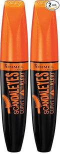 Rimmel London Scandaleyes Curve Alert Mascara, Volumizing, Curls, Plumps, 001, Black, 0.41oz (Pack of 2)