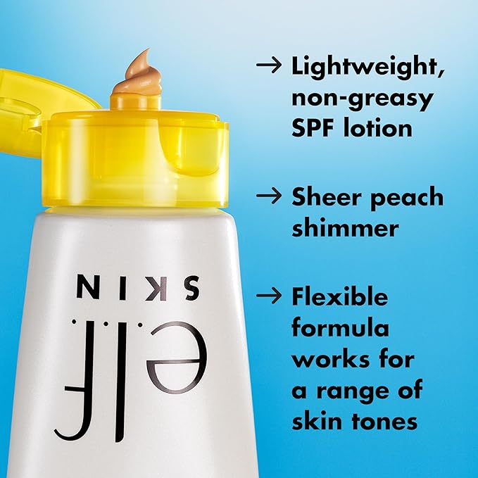 e.l.f. SKIN Suntouchable Whoa Glow SPF 30, Face Sunscreen & Makeup Primer with Hyaluronic Acid, Vegan & Cruelty-Free, Sunburst