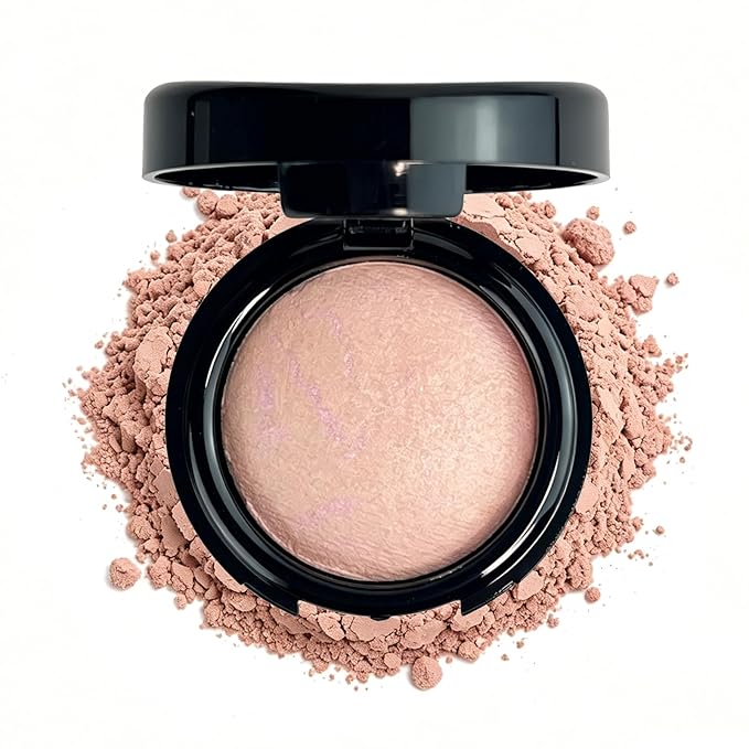 K'APEINE Baked Blush, Light Pink Single Powder Blush for Cheeks, Shimmer Silky Smooth Pressed Powder, Highly Pigment Makeup Palette, Long-Lasting Face Makeup for Women Beauty for Festivals-02#