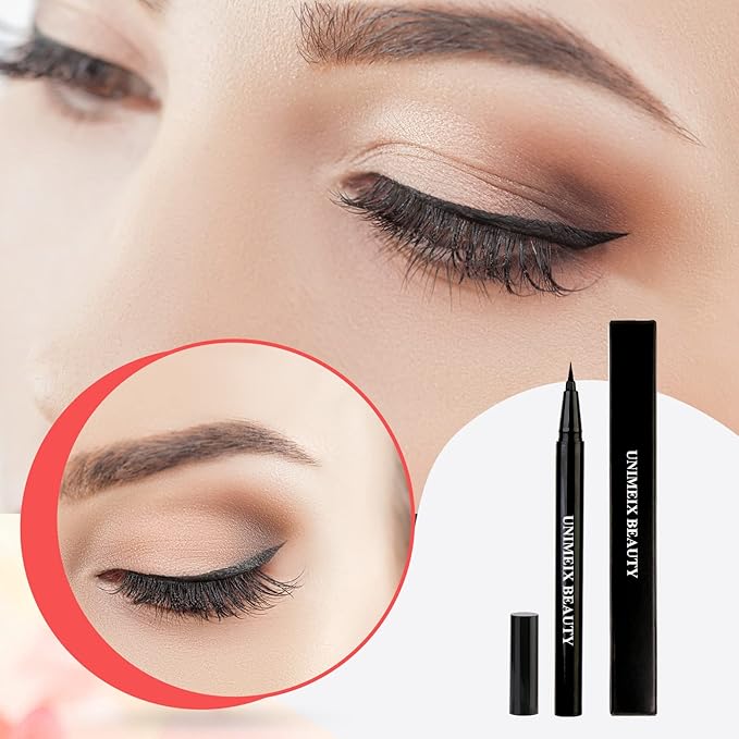 UNIMEIX Eyeliner Liquid Liner Waterproof Eye Liner Makeup Eyeliner Pen Precise All Day Light Black