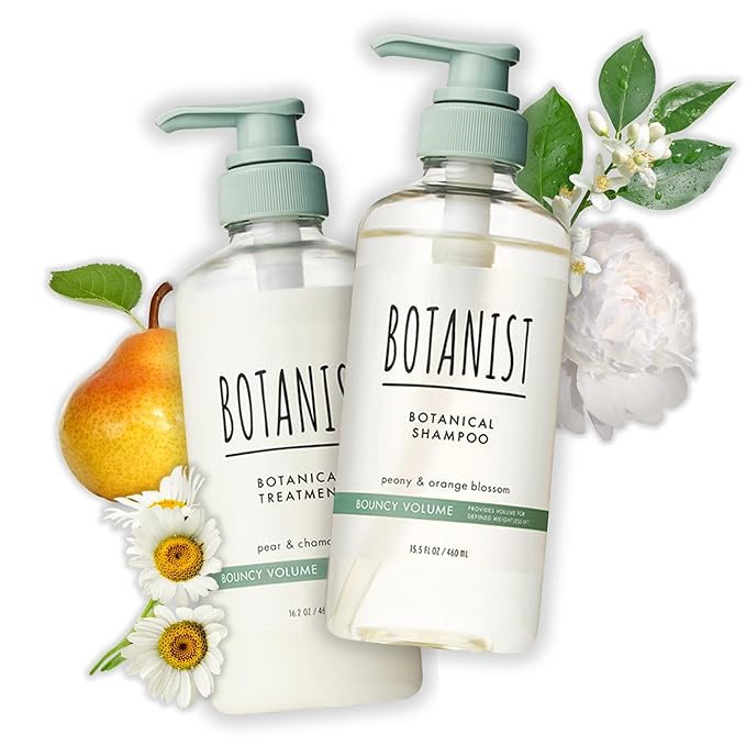 BOTANIST Hair Thickening Shampoo and Conditioner Set for Curly Hair, Anti Thinning Shampoo & Conditioner for Women with Keratin& Jojoba Oil, Sulfate & Paraben Free from Japan 31.7Fl Oz BOUNCY VOLUME
