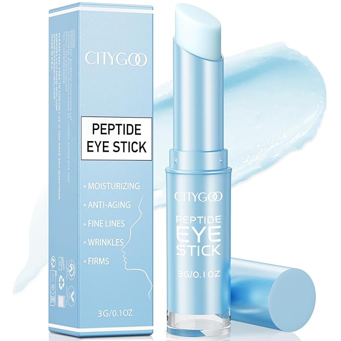 CITYGOO Retinol Eye Stick With Collagen, Hyaluronic Acid For Dark Circle, Under Eye Cream Anti Aging, For Puffiness and Bags Reduces Fine Lines (Peptide Crystal Blue Edition 3g)
