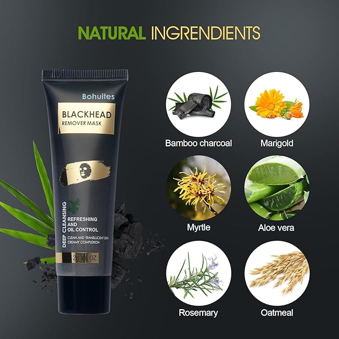 Blackhead Remover Mask – Black Head Remover for Face & Nose, Deep Pore Cleansing, Reduces Blackheads & Excess Oil, Refines Pores for All Skin Types(2.8 Ounce (Pack of 1), Aloe Vera)