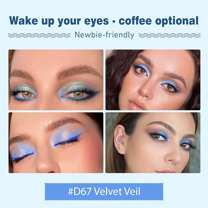 Refillable Eyeshadow Palette - Matte/Glitter/Duo-Chrome Pressed Powder & Cream Formula, Neutral/Shimmer/Smokey Multichrome, Travel-Friendly Iron Pan Refills (Matte, D67)