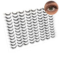 Azenlo False Eyelashes 48 Pairs Faux Mink Lashes 6-16 mm Wispy Lashes 3D Fluffy Cat Eye Lashes Pack Bulk Wholesale Strip Lashes(style 48-040)