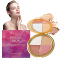 Eye & Cheek Palette - Eyeshadow and Highlighter Makeup, 4 in 1 Eyeshadow Palette, Multi Use Eye Shadow Blush Highlighter, Blendable Long Lasting Glow Powder, Natural Radiant Makeup Kit