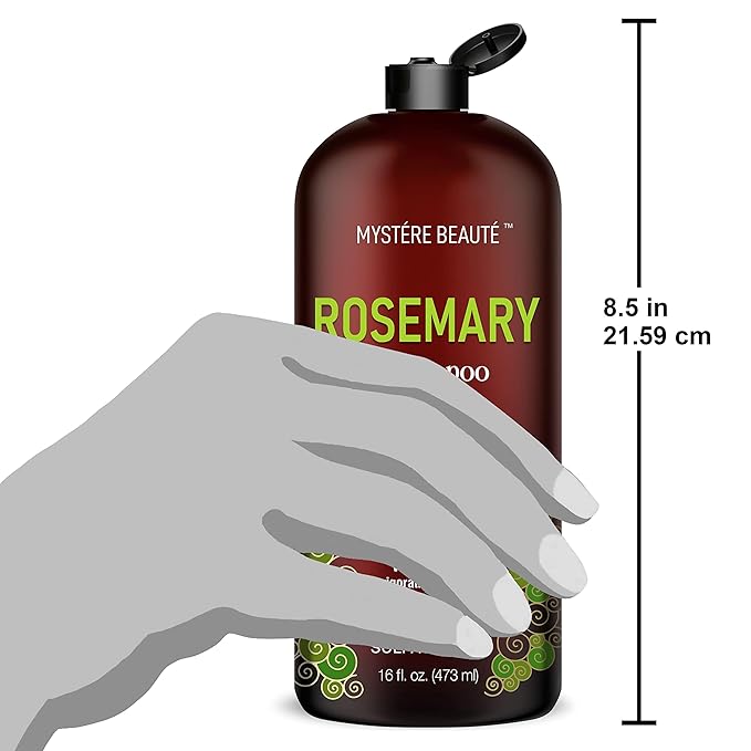 Rosemary Shampoo - Rosemary Shampoo for Hair Growth Organic - Promotes Hair Growth & Scalp Health - Volumizing Formula for Thicker Healthier Hair - Sulfate & Paraben Free, for Men Women - 16 fl oz