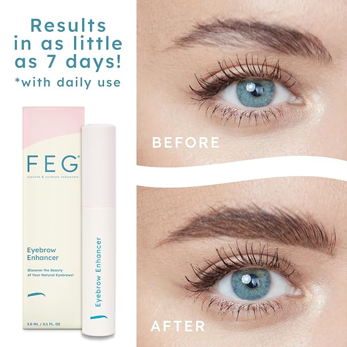 FEG Pro Advanced Eyelash Enhancer and Eyebrow Growth Serum Bundle | Brow and Lash Serum for Help Growing Naturally Thick, Full, and Long Eyelashes and Eyebrows | Stimulate Natural Growth | 3ml Bottles