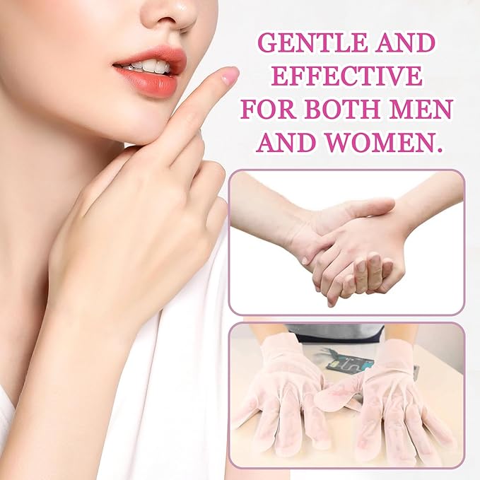 Hydrating Hand Masks, 6PCS Hand Mask Moisturizing Gloves for Men Women, Smooth Long Lasting Soft Exfoliating Hand Peeling Spa Mask Moisturizer Beauty Gift Set for Dry Cracked Rough Dull Hands（H)