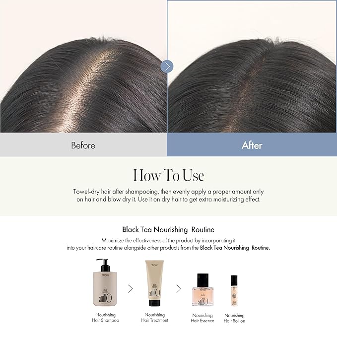 ANILLO Black Tea Scalp Nourishing Duo: Scalp Hair Mask & Essence Set - Strengthen Scalp Barrier & Repair Weak Hair - Vegan, Woody Scent (1.69oz+5.07oz)
