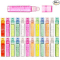 Expressions girl 24pc Roll On Lip Gloss Set with Carrying Case, Glossy Lip Make-up for Kids and Teens - Fruity Flavors, Non Toxic, Kid Friendly, Party Gift, Best Friends
