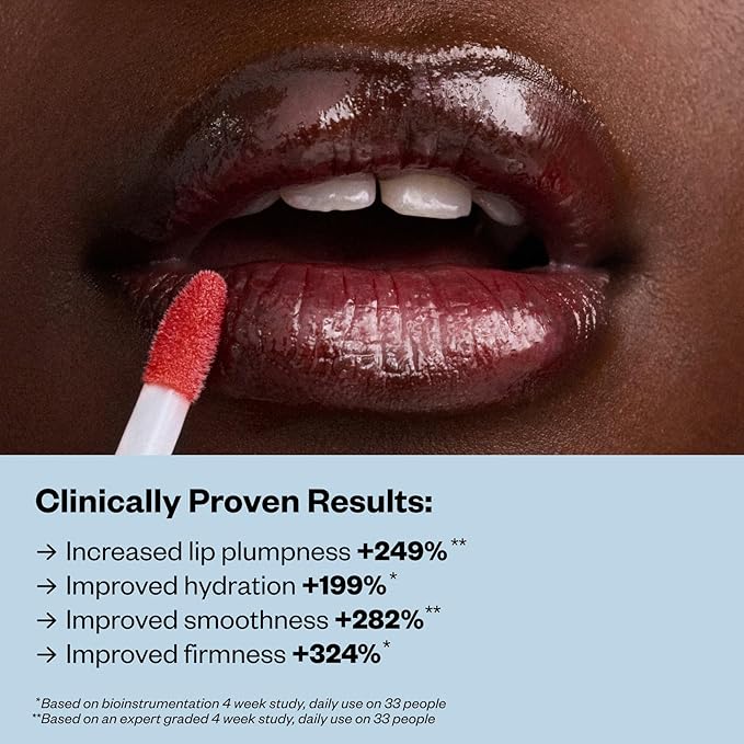 Kosas Wet Lip Oil Gloss – Plumping Peptide Lip Treatment Gloss in Sheer Cherry Red, Hydrating with Hyaluronic Acid, Peptides & Plant Oils, Non-Sticky, Vegan, Clean Beauty Lip Gloss (Slushy) 0.15 oz