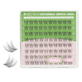 KEYYOU Venus Lash Clusters C Curl Fairy Lash Extension Eyelash Extension Wispy Natural Invisible Band Lash with Waterproof DIY Lash Extension at Home(Venus-C-10MM)
