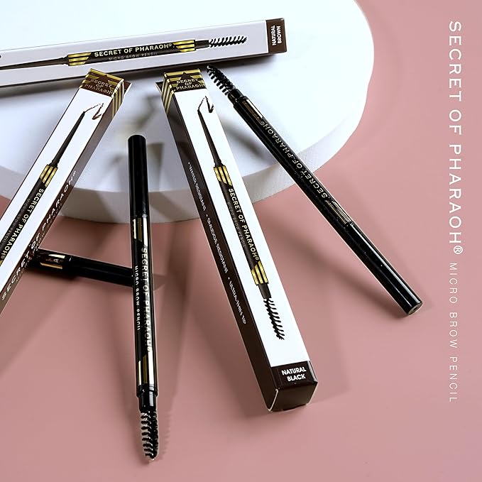 EBIN NEW YORK Micro Brow Pencil Natural Black | Ultra-Thin Tip for Precise Hair-Like Strokes | Defines Brows | Soft Smudging Brush | Water-Resistant & Cruelty-Free