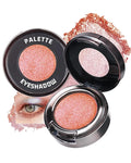 Chameleon Duochrome Glitter Eyeshadow Palette, Holographic Shimmer Single Eye Shadow Palettes, Color Shift Sparkle Iridescent, Multichrome Metallic Eye Brightener Highlighter Makeup-09 Peach Gold
