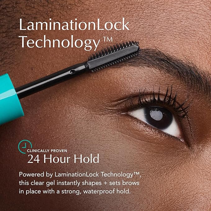 Thrive Causemetics Liquid Brow Lock 24Hr Lifting Eyebrow Gel, Waterproof Conditioning Brow Gel with Biotin, Hyaluronic Acid & Vitamin B5, Makeup Essential, Dual Sided Precision Brush, Vegan, Clear