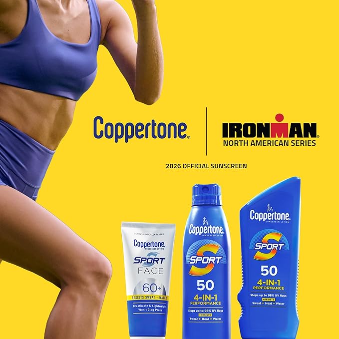 Coppertone SPORT Sunscreen Spray SPF 70, Water Resistant Sunscreen, Broad Spectrum SPF 70 Sunscreen, Bulk Sunscreen Pack, 5.5 Oz Spray, Pack of 3