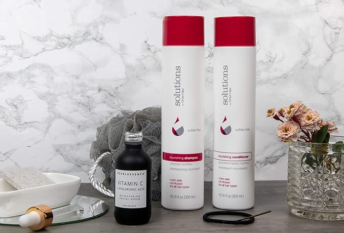 GREAT CLIPS Solutions Nourishing Shampoo 10oz | Argan Oil | Sulfate and Paraben Free | Moisturizes and Restores Shine | Safe for Color-treated Hair