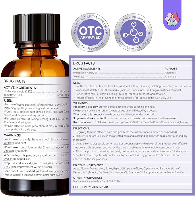 SAVILAND Toenail Fungus Treatment Extra Strength FSA-HSA: 2X Extreme Nail Repair for Discolored and Damaged Nails Toenail Softener Yellow Toenail Foot Toe Thick Nail Fungus Treatments Solution 2 fl oz