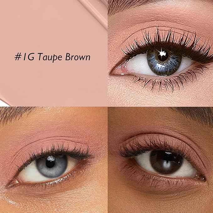 Taupe Brown Eyeshadow Stick, Cream Eye Shadow Stick Matte Finish Waterproof Long Lasting Multi-Use Eyeliner Pencil with Precision Tip, Buildable & Blendable High Pigmented Eye Crayon Makeup