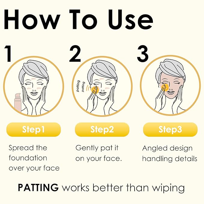COOL-ANGLE 4Pcs X-Large Makeup Sponge Puff Set For Foundation Concealer & Powder, Latex Free Blender Sponges Puff For Natural And Easy Makeup, Soft Long-lasting And Beginner-friendly