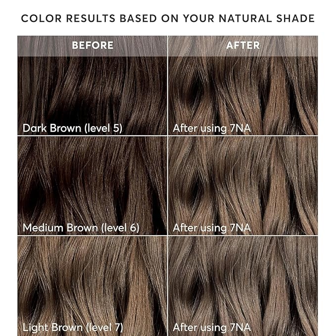 Madison Reed Radiant Hair Color Kit - 7NA Light Ash Brown with Cool Smoky Undertones (Arezzo Brown), Dimensional Gray Hair Blending Permanent Hair Dye, PPD-Free & Ammonia-Free, 2 Pack