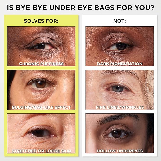 IT Cosmetics Bye Bye Under Eye Bags Daytime Treatment - Temporary Eye Bag Reducer & Undereye Corrector, Smooths & Reduces Look of Wrinkles & Fine Lines, Transparent Finish - 0.5 oz
