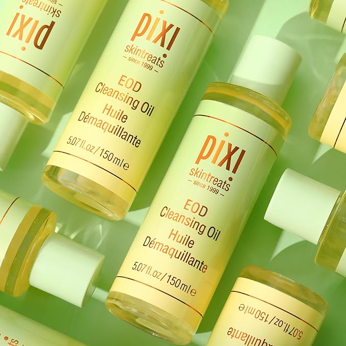 Pixi Beauty EOD Cleansing Oil,Plant-based Makeup & Sunscreen Remover, Argan Oil & Soybean Oil Nourishing and Hydrating 5.07 fl.oz / 150ml