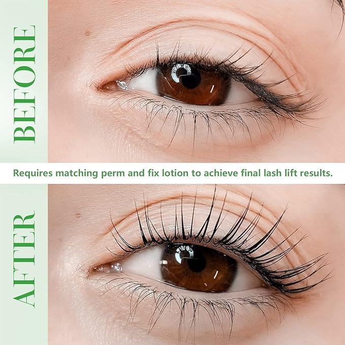 Libeauty Lash Lift Glue Balm Lash Lift Adhesive Strong Sticky Fruit Flavor Eyelash & Eyebrow Perm Glue Balm Brow Lamination Gel (Green Apple, 10g/0.35oz)