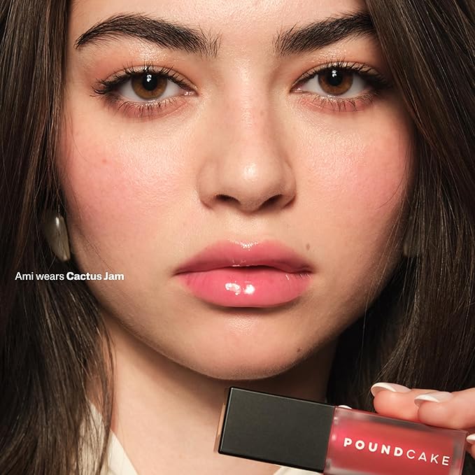 POUND CAKE Cake Theory: Lip Tone Equalizing Oil | For Balanced Lip Color | Hydrating and High-Shine Blurring Lip Oil with Pink Tint | Clean, Vegan, and Moisturizing Formula – 0.23 oz, Cactus Jam