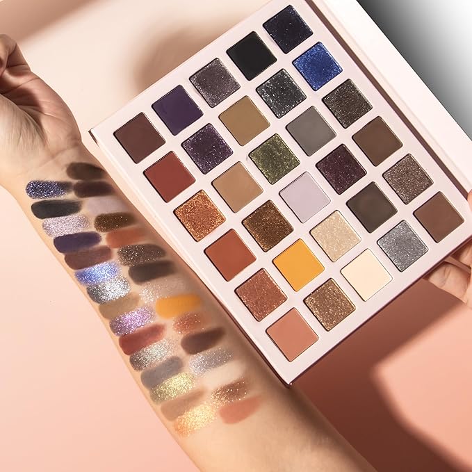 Professional super shine shimmer 30 color eyeshadow palette,high pigment matte+duochrome+shimmer,Cruelty- Free Makeup Pallet,Colorful Powder Long Lasting Waterproof Eye Shadow (make up-2)
