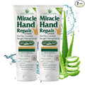 Miracle Hand Repair Cream for Dry Cracked Hands 8 oz Best Healing Hand Cream with 60% Aloe Vera - Non-Greasy Moisturizer for Working Hands - Fast Absorbing Lotion for Extremely Dry Skin (2-Pack)