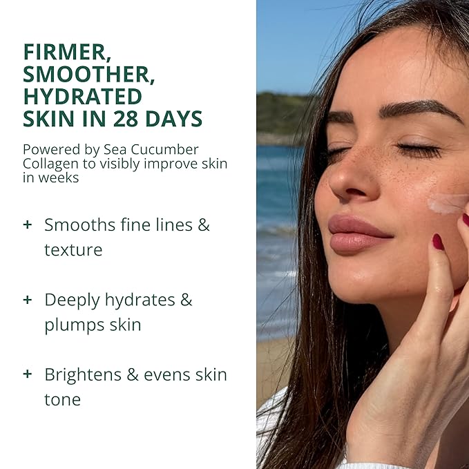 Shoal Sea Cucumber Collagen Serum for Face, Firming & Hydrating Anti Aging Serum with Peptides & Hyaluronic Acid for Fine Lines, Wrinkles & Radiant Skin (30ml / 1 fl. oz)