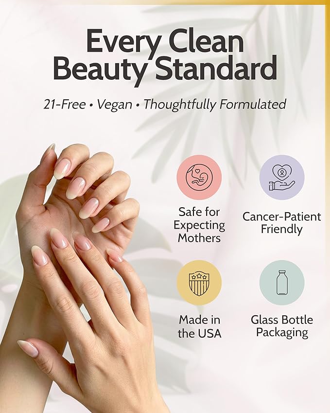 Karma Organic Nail Strengthener for Thin Nails and Growth, Nail Ridge Filler Base Coat Polish, Nail Hardener for Damaged Nails, Growth Treatment - Non-Toxic, Vegan, and Cruelty-Free (0.47 FL oz)