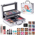 Hot Sugar Makeup Kit for Girls, Makeup Set with Reusable Train Case Includes Eyeshadow Palette, Blush, Lipstick, Lip Pencil, Eye Pencil