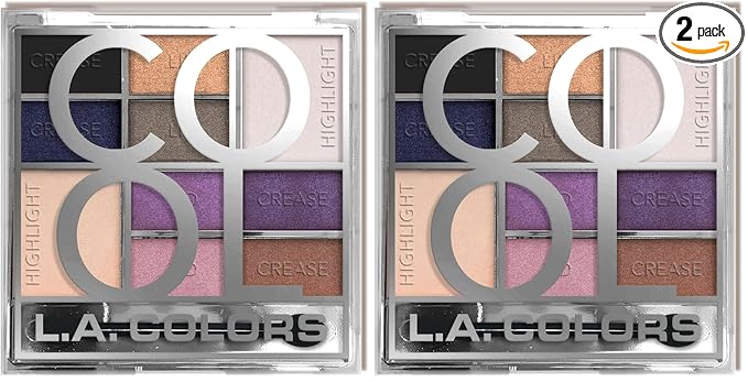 L.A. COLORS Color Block Eyeshadow, Cool CES137B (Pack of 2)